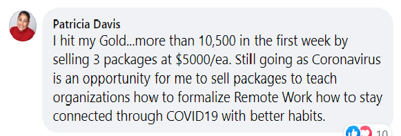 Patricia Davis FB post