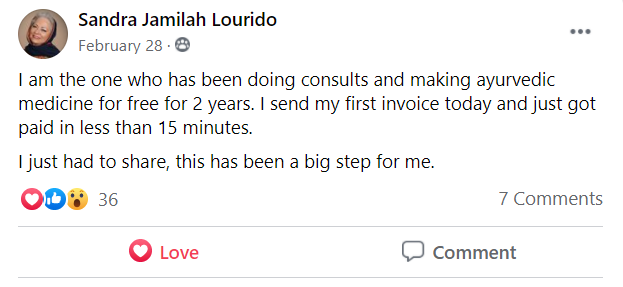 Sandra Lourido FB Post